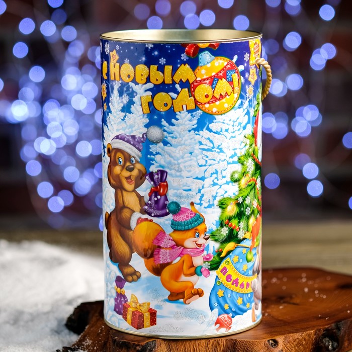 Подарочная коробка-тубус "Дедушка", 12 х 22 см