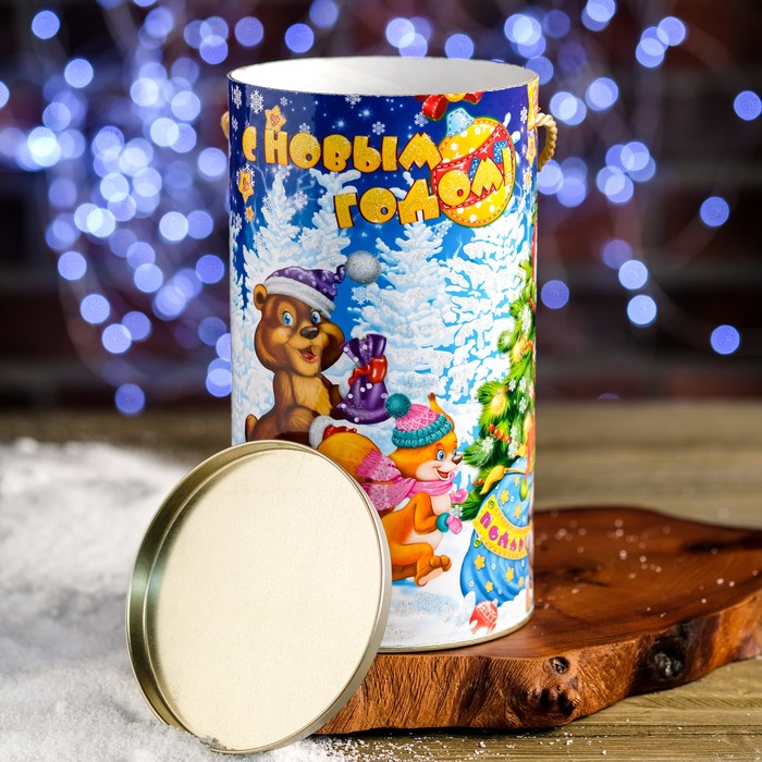 Подарочная коробка-тубус "Дедушка", 12 х 22 см