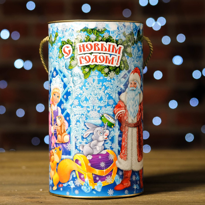 Подарочная коробка-тубус "Морозко", 12 х 22 см