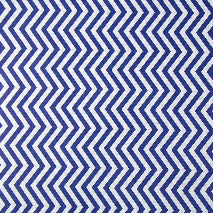 Бумага упаковочная крафт "ЗигЗаг синий", 0,5 х 10 м, 70 гр