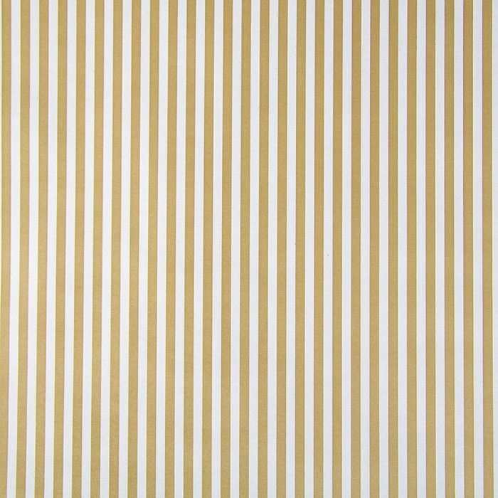 Бумага упаковочная крафт "Полоски золотые". 0,5 х 10 м, 70 гр