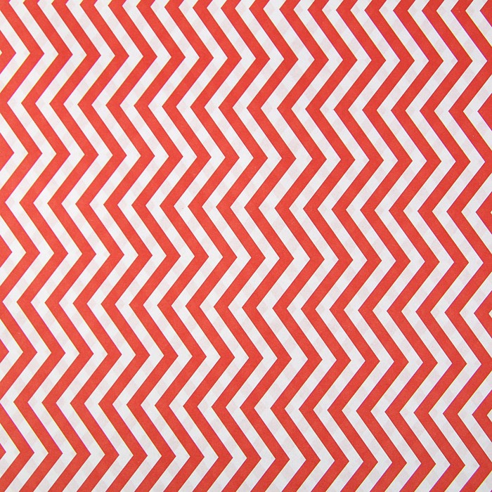 Бумага упаковочная крафт "ЗигЗаг красный", 0,5 х 10 м, 70 гр