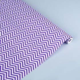 

Бумага упаковочная крафт "ЗигЗаг фиолетовый", 0,5 х 10 м, 70 г/м² /м2