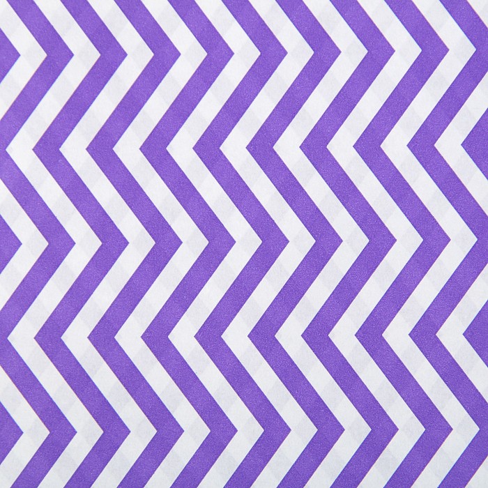 Бумага упаковочная крафт "ЗигЗаг фиолетовый", 0,5 х 10 м, 70 гр