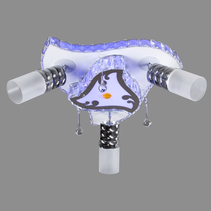 Люстра с ПДУ "Космос" 3x40Вт E27 белый-хром 60х60х20см.