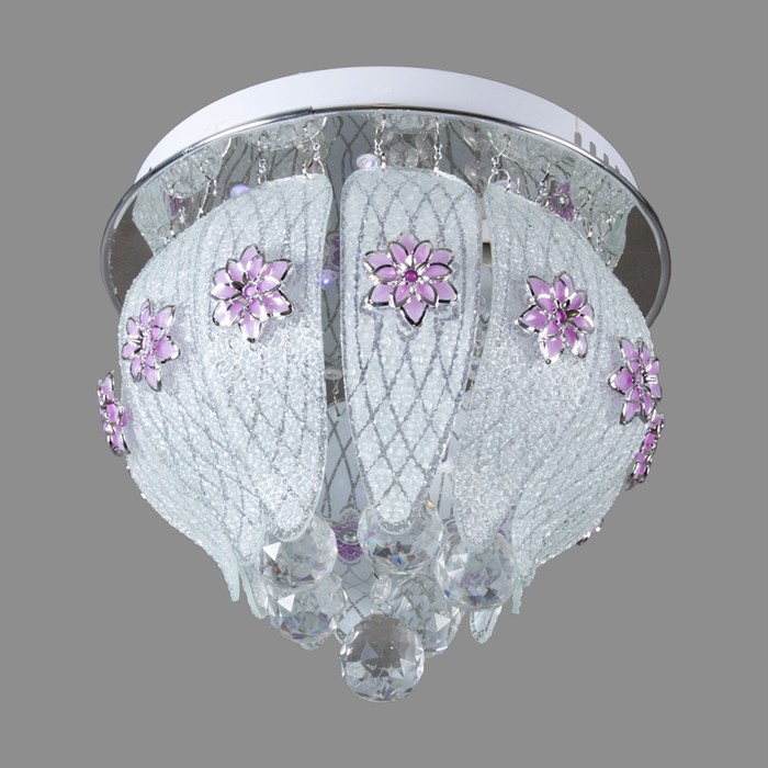 Люстра с ПДУ "Беатриса" 3x15Вт E27 хром d.30см.