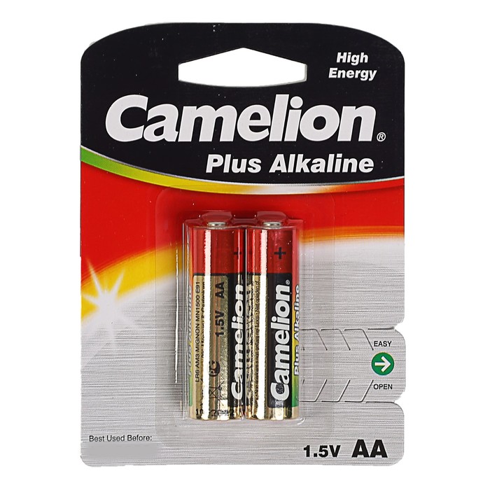 Батарейка алкалиновая Camelion LR6-2BL (LR6-BP2), 1.5В, блистер, 2 шт.