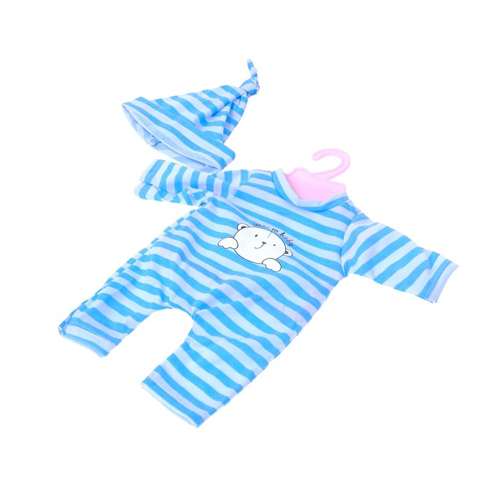 Одежда для пупса 38-42 см: костюмчик "Малыш" с шапочкой