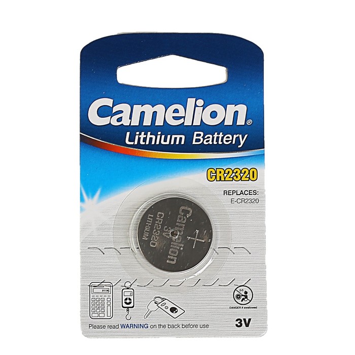 Батарейка литиевая Camelion CR2320-1BL (CR2320-BP1), 3V, блистер, 1 шт.