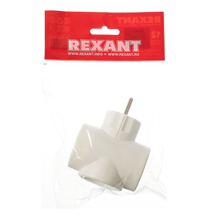 ЕвроТройник электрический REXANT, без заземления 220 В, 6 A-10 A, 11-1068