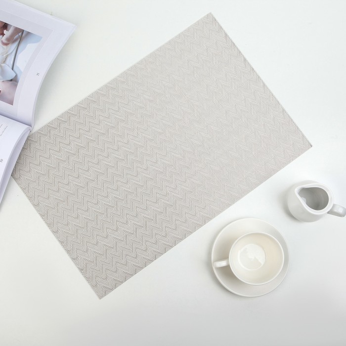 Салфетка кухонная "Зигзаг" 45х30 см, цвет серый