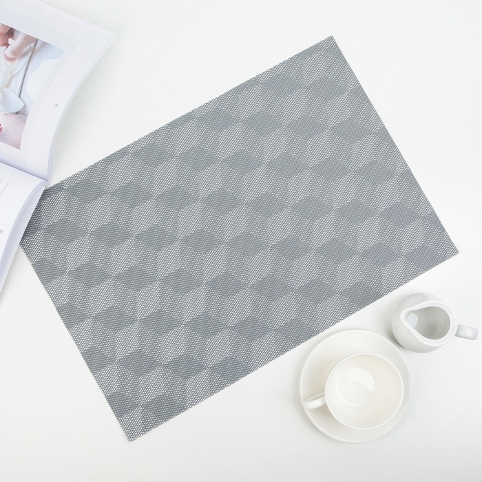 Салфетка кухонная "Перспектива" 30х45 см, цвет графит