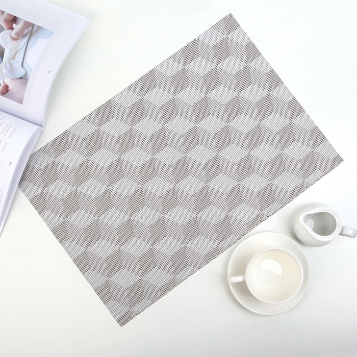 Салфетка кухонная "Перспектива" 30х45 см, цвет серый