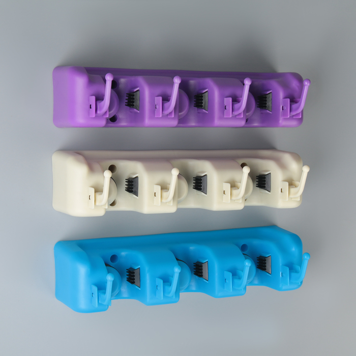 Держатель для швабр и метел с крючками 26х6 см цвет микс