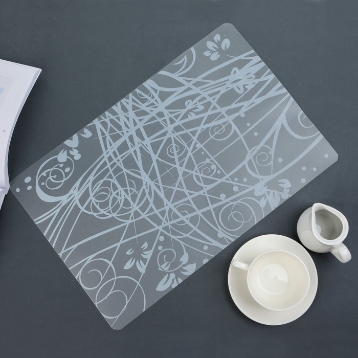 Салфетка кухонная "Цветы и линии" 42х28 см