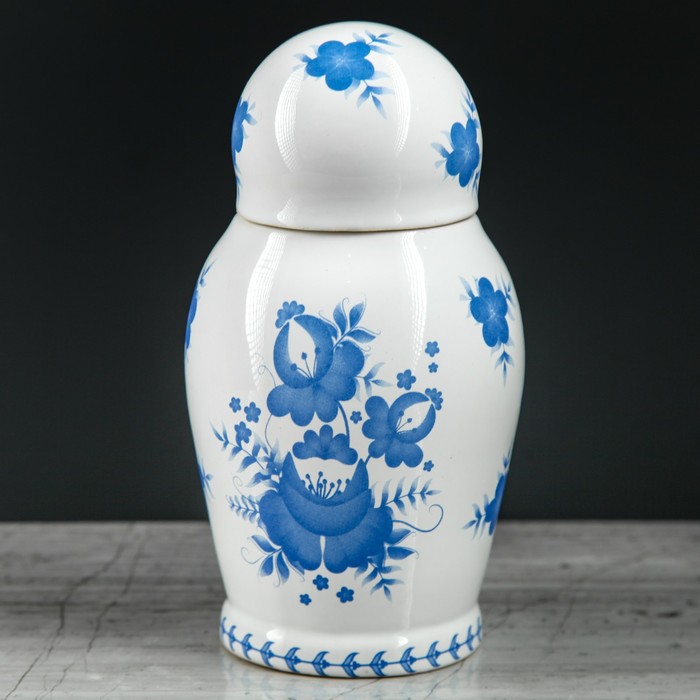 Штоф "Матрешка" гжель, 0,75 л