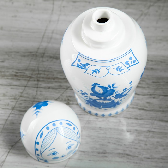 Штоф "Матрешка" гжель, 0,75 л