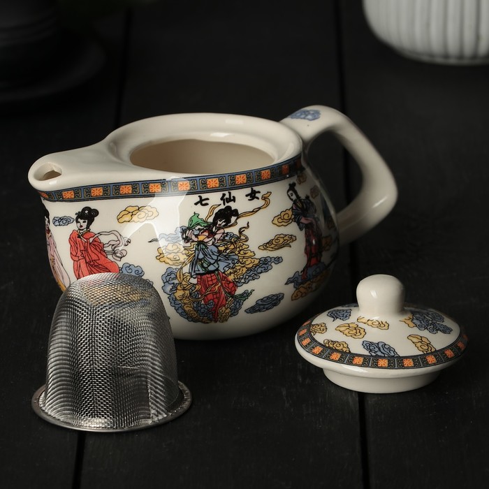 Чайник заварочный 200 мл "Девушка", с металлическим ситом