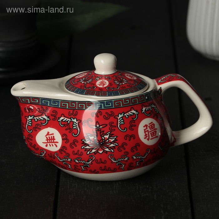 Чайник керамический заварочный с металлическим ситом «Лотос», 200 мл, цвет красный чайник керамический заварочный с металлическим ситом лотос 200 мл цвет красный