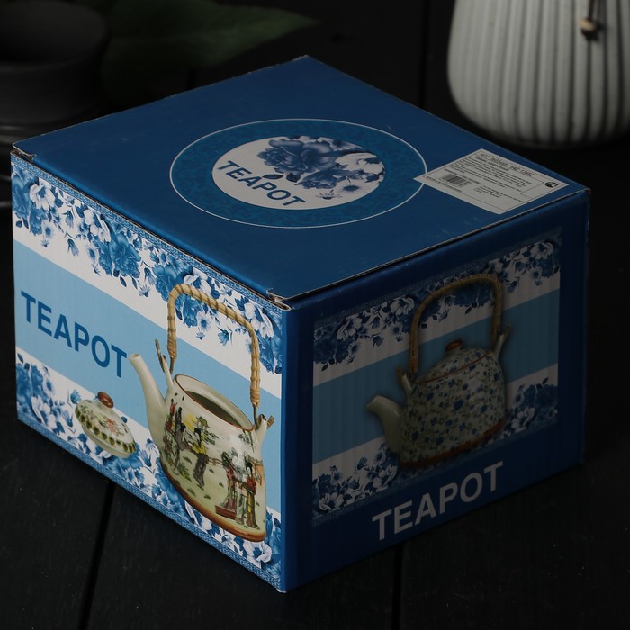 Чайник заварочный 600 мл "Розовый букет", с металлическим ситом