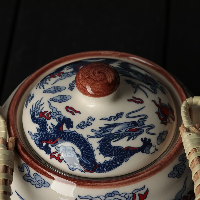 Чайник заварочный 600 мл "Синий дракон", с металлическим ситом