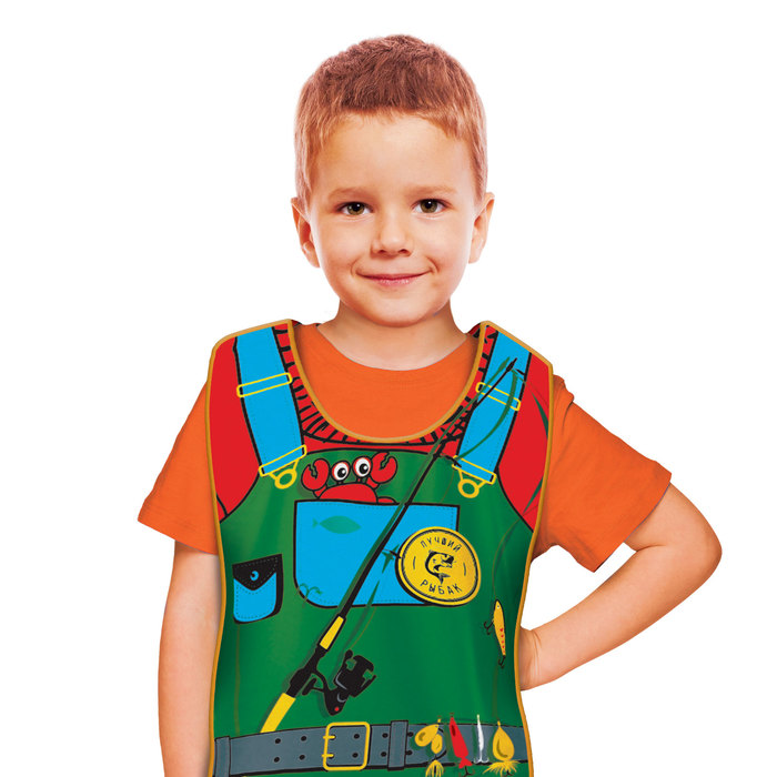 Игровой набор для мальчиков "Рыбак": жилет, удочка, 4 рыбки