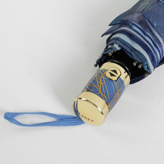 Зонт автоматический "Бабочки", R=51см, цвет синий