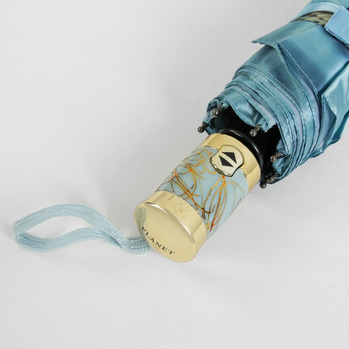 Зонт автоматический "Бабочки", R=51см, цвет голубой