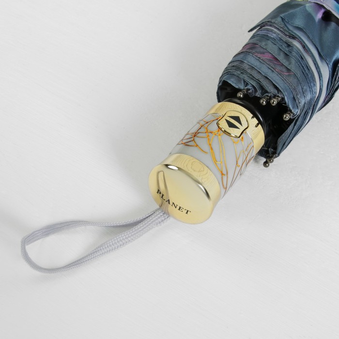 Зонт автоматический "Бабочки", R=51см, цвет серый