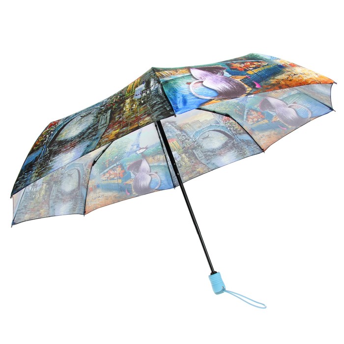 Зонт автоматический "Кошки", R=50см, разноцветный