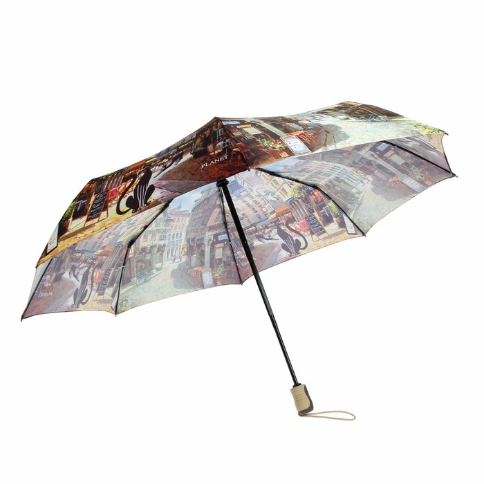 Зонт автоматический "Кошки", R=50см, разноцветный