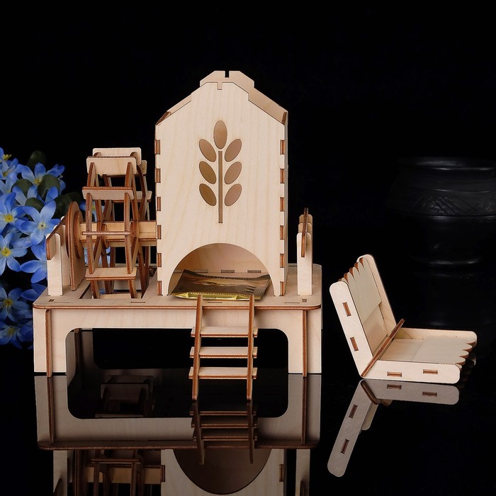 Чайный домик «Домик с водяной мельницей» 16х20х20см