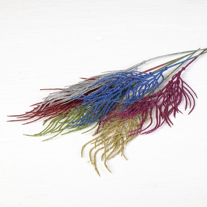 Декор блеск "Пёрышко" 25 см, микс