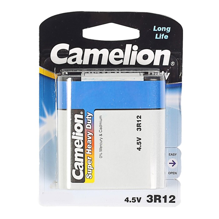 Батарейка солевая Camelion 3R12-1BL (3R12-BP1B), 4.5В, блистер, 1 шт.