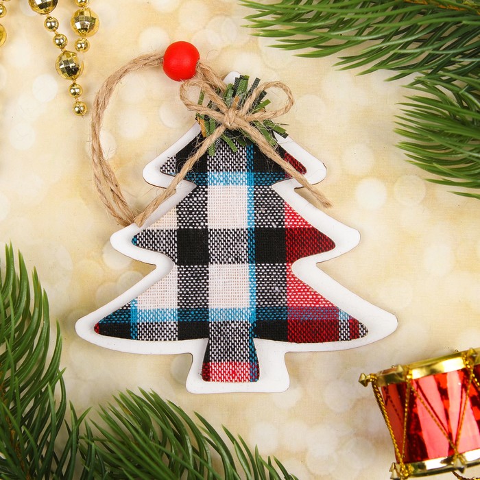 Подвеска новогодняя "Новый год", клетка, МИКС
