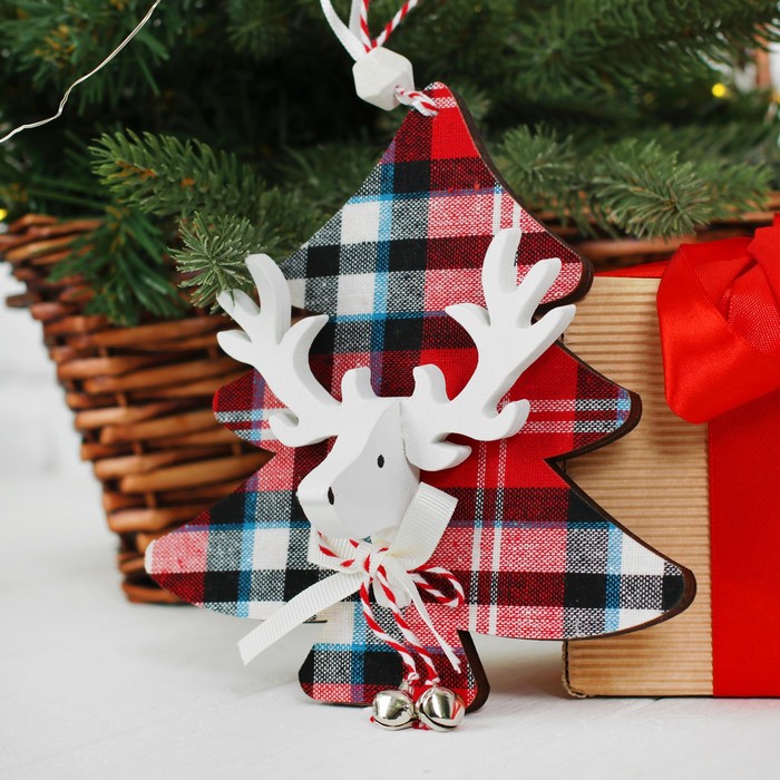 Подвеска новогодняя "Новогодний трофей", клетка