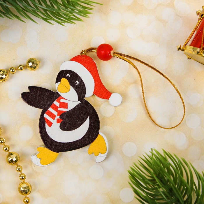 Подвеска новогодняя "Весёлый пингвин"