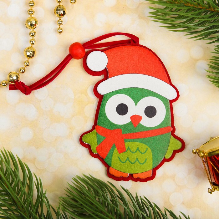 Подвеска новогодняя "Совёнок", с фетром