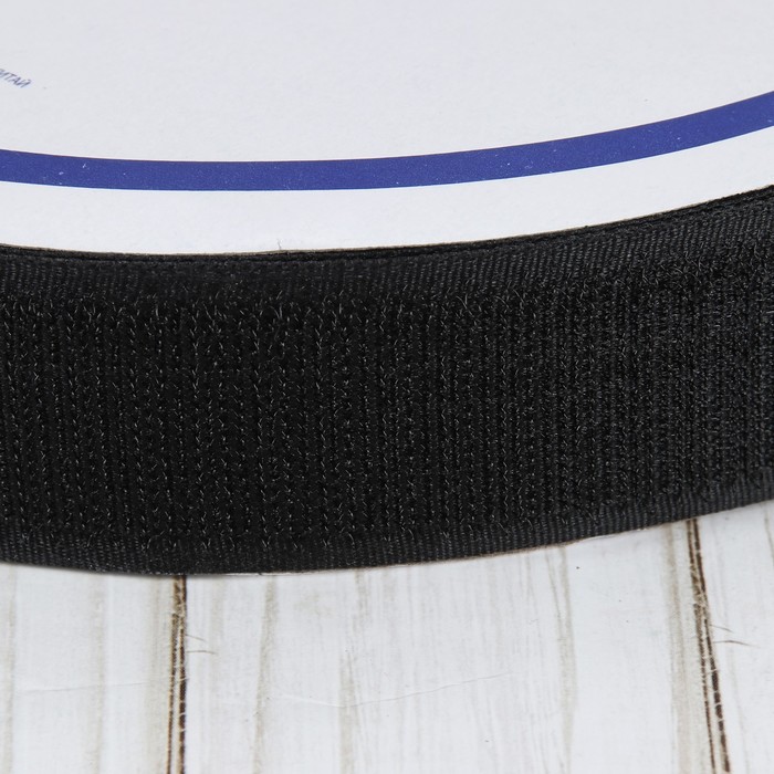 Липучка, 40мм*25±1м, цвет чёрный