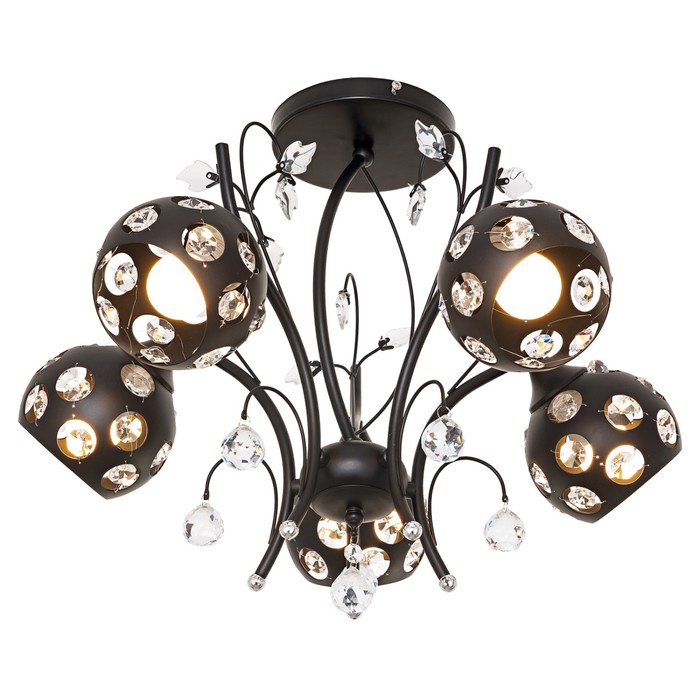 Люстра Maiya 5x60Вт E27 черный 48x48x45см