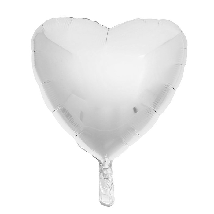 Шар фольгированный 18" "Сердце", матовый, цвет серебряный