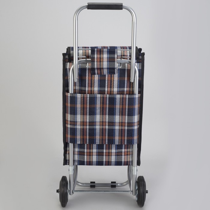 Сумка хозяйственная на тележке, цвет коричневый