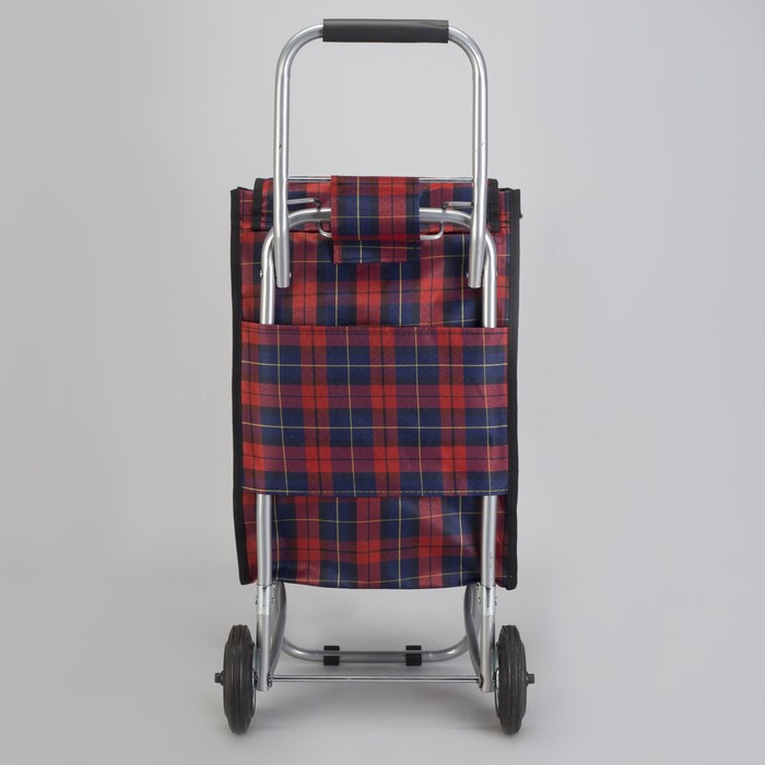 Сумка хозяйственная на тележке, цвет красный