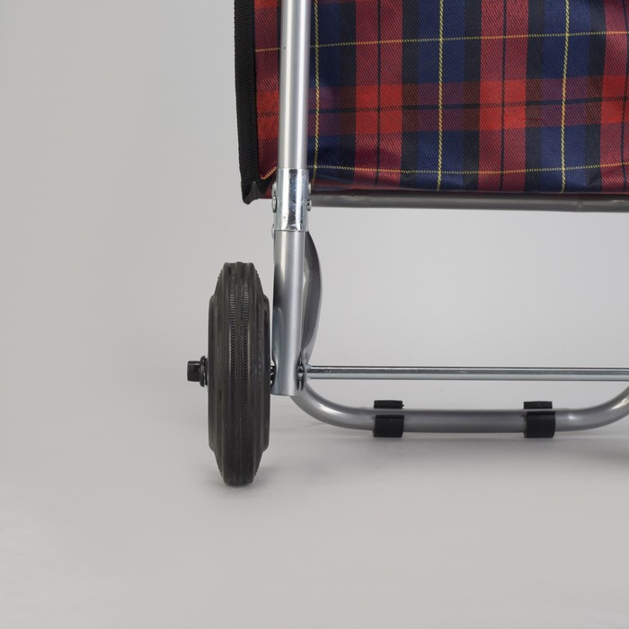 Сумка хозяйственная на тележке, цвет красный