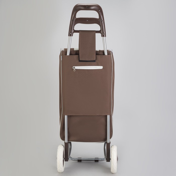 Сумка хозяйственная на тележке 33л, цвет коричневый
