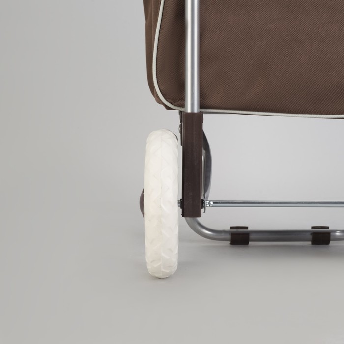 Сумка хозяйственная на тележке 33л, цвет коричневый