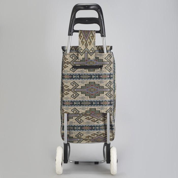 Сумка хозяйственная на тележке 33л, гобелен/орнамент
