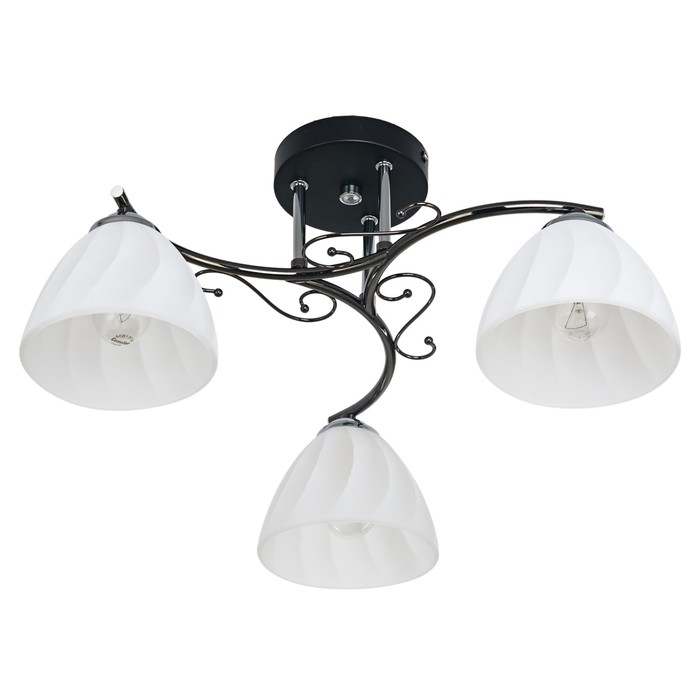 Люстра Coorah 3x40Вт E27 хром, черный 41x41x28см