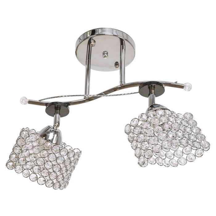 Люстра Mallana 2x60Вт E27 хром 44x35x33см