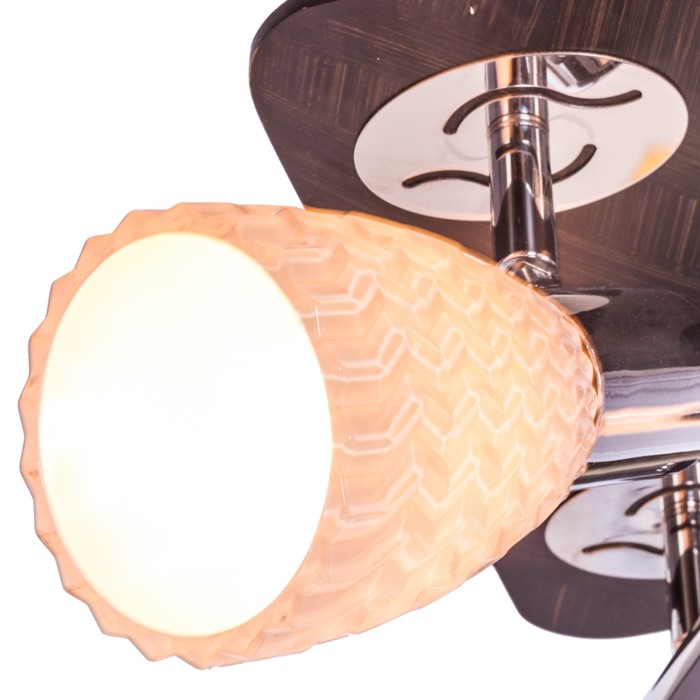 Светильник Jannali 4x40Вт E14 хром, венге 37x37x18см